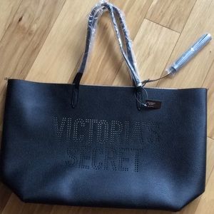New black vegan leather Victoria’s Secret bag
